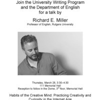 Habits of the Creative Mind - A Talk by Professor Richard E. Miller