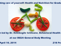 BGSA April General Body Meeting: Taking Care of Yourself BGSA April General Body Meeting: Taking Care of Yourself