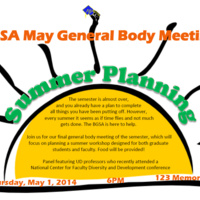 BGSA General Body Meeting: Summer Planning Workshop