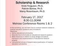 SFE Workshop: Scholarship and Research