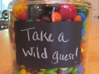 Guess how many candies are in the jar? Guess how many candies are in the jar?