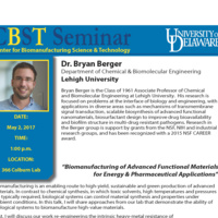 CBST Seminar - Bryan Berger, Lehigh University