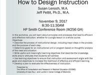 Skills for Educators Workshop: How to Design Instruction