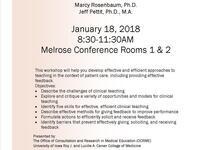 Skills for Educators Workshop: Clinical Teaching