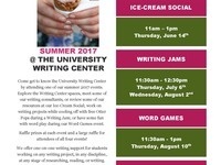 Summer 2017 @ The University Writing Center: Writing Jam Summer 2017 @ The University Writing Center: Writing Jam