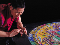 Sand Painting of Compassion Mandala Sand Painting of Compassion Mandala