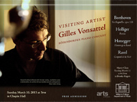 Visiting Artist: Gilles Vonsattel, piano Visiting Artist: Gilles Vonsattel, piano