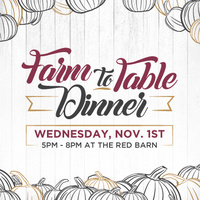 Farm-To-Table Dinner & Josh Smith Memorial Sustainability Award Ceremony