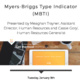 Myers Briggs Type Indicator Session