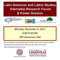 Latin American and Latino Studies Fall Internship Research Forum & Poster Session