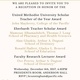 Faculty Awards Recognition Reception 2017
