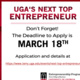 Competition: UGA's Next Top Entrepreneur