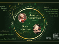 Faculty Recital: Joanna Kurkowicz & Doris Stevenson Faculty Recital: Joanna Kurkowicz & Doris Stevenson