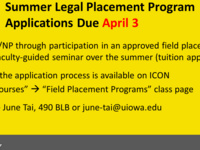 Summer Legal Placement Program