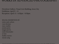 WORKS IN ADVANCED PHOTOGRAPHY
