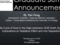CBE:5000 Graduate Seminar Presentation by Dr. Yan Feng