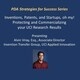 Inventions, Patents, and Startups, oh my! Protecting and Commercializing your UCI Research Results