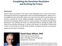 The View of Life: Completing the Darwinian Revolution and Evolving the Future