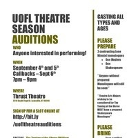 Theatre Arts 2018-2019 Season Auditions