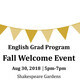 English Grad Program Fall Welcome Event