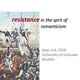 Resistance in the Spirit of Romanticism Conference