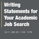 Writing Statements for Your Academic Job Search