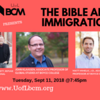 The Bible and Immigration panel discussion