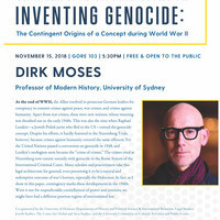 The Department of History Warnock Lecture