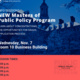 Master of Public Policy Program Info Sessions