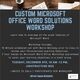 Custom Microsoft Office Word Solutions Workshop