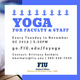 Yoga For Faculty & Staff