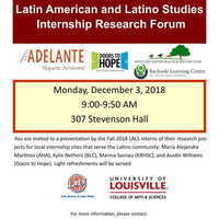 Latin American and Latino Studies Internship Research Forum