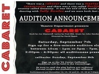 AUDITIONS for "Cabaret" a musical AUDITIONS for "Cabaret" a musical