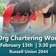 New Organization Chartering Workshop