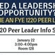 Peer Education Information Session