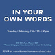 "In Your Own Words" Workshop