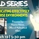SOLD Workshop Series | Communicating Effectively in Diverse Environments
