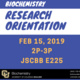 Biochemistry Research Orientation