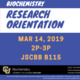 Biochemistry Research Orientation