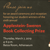 Applestein-Sweren Book Collecting Prize Award Ceremony
