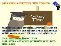 BGSA Weekly Writing and Study Sessions BGSA Weekly Writing and Study Sessions