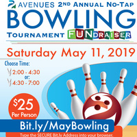 Avenues 2nd Annual No-Tap Bowling Tournament Fundraiser & Silent Auction
