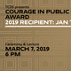 Courage In Public Scholarship Award Ceremony & Lecture