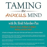 Taming the Anxious Mind - discussion and book signing