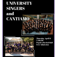 Ensemble Concert Series: University Singers and Cantiamo.