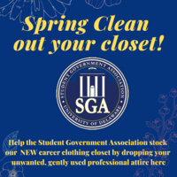 SGA Career Clothing closet donation drive