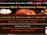 3rd Annual BGSA Thanksgiving Potluck 3rd Annual BGSA Thanksgiving Potluck